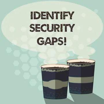 Word writing text Identify Security Gaps. Business concept for determine whether Stock Illustration