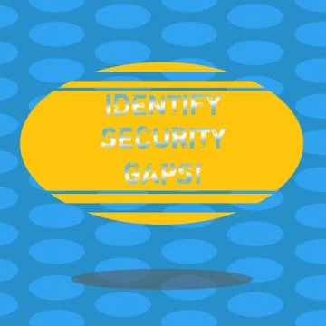 Word writing text Identify Security Gaps. Business concept for determine whether Stock Illustration
