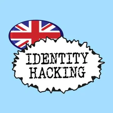 Word writing text Identity Hacking. Business concept for criminal that steal Stock-Illustration