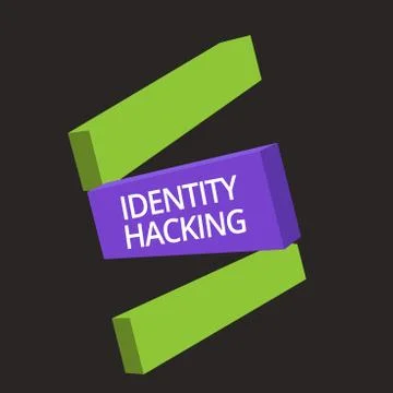 Word writing text Identity Hacking. Business concept for criminal that steal 스톡 일러스트