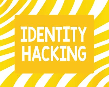 Word writing text Identity Hacking. Business concept for criminal that steal Stock-Illustration