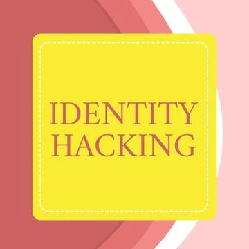 Word writing text Identity Hacking. Business concept for criminal that steal Stock-Illustration