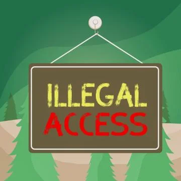 Word writing text Illegal Access. Business concept for using someone password Illustrazione stock