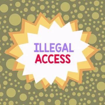 Word writing text Illegal Access. Business concept for using someone password Illustrazione stock