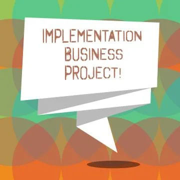 Word writing text Implementation Business Project. Business concept for process Ilustración de archivo