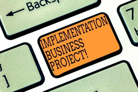 Word writing text Implementation Business Project. Business concept for process Foto stock