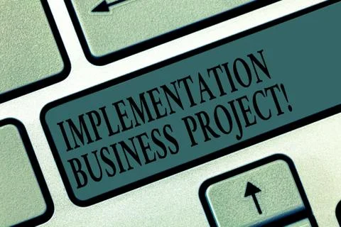 Word writing text Implementation Business Project. Business concept for process Stockfoto's