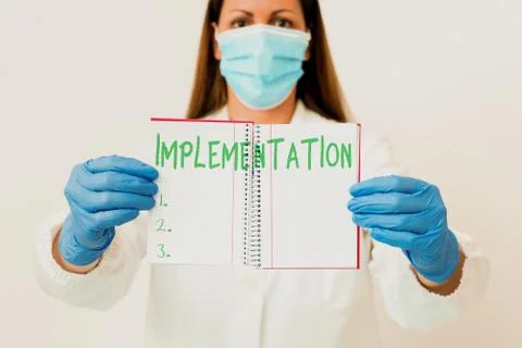 Word writing text Implementation. Business concept for application of making Stock Photos
