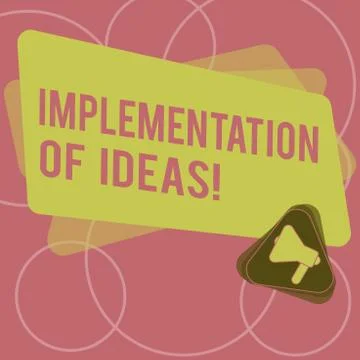 Word writing text Implementation Of Ideas. Business concept for Execution of Illustrazione stock