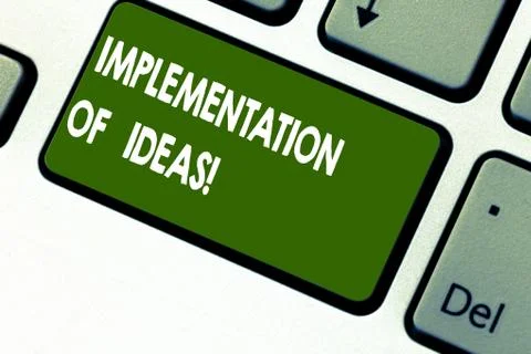 Word writing text Implementation Of Ideas. Business concept for Execution of Foto stock