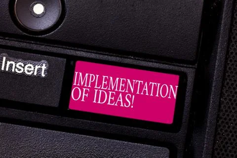 Word writing text Implementation Of Ideas. Business concept for Execution of Stock Photos