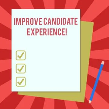 Word writing text Improve Candidate Experience. Business concept for Develop 스톡 일러스트
