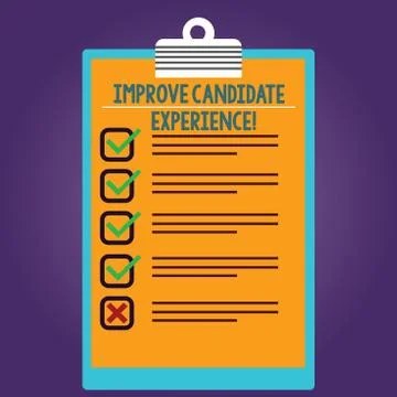 Word writing text Improve Candidate Experience. Business concept for Develop 스톡 일러스트