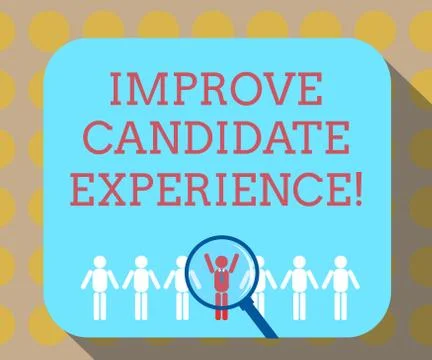 Word writing text Improve Candidate Experience. Business concept for Develop 스톡 일러스트