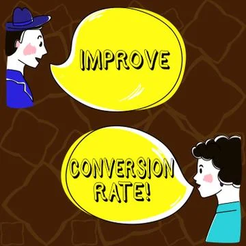 Word writing text Improve Conversion Rate. Business concept for Increase the Stock Illustration