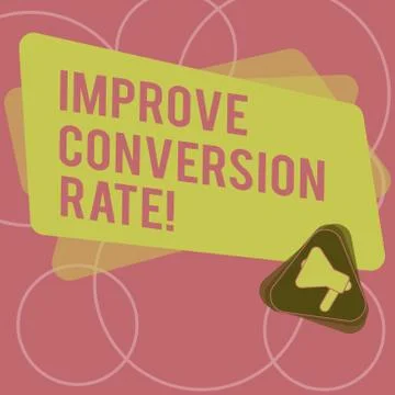 Word writing text Improve Conversion Rate. Business concept for Increase the 스톡 일러스트