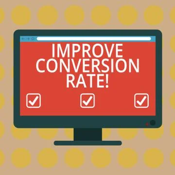 Word writing text Improve Conversion Rate. Business concept for Increase the Stock Illustration