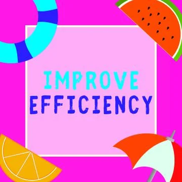 Word writing text Improve Efficiency. Business concept for Competency in Stock Illustration