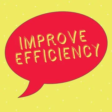 Word writing text Improve Efficiency. Business concept for Competency in Stock Illustration