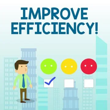 Word writing text Improve Efficiency. Business concept for Competency in Stock Illustration