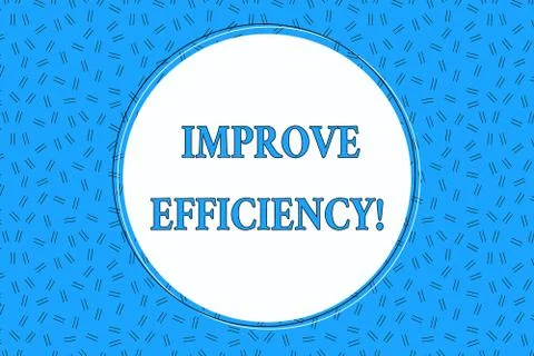 Word writing text Improve Efficiency. Business concept for Competency in Stock Illustration