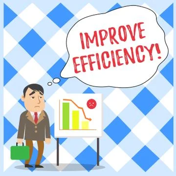 Word writing text Improve Efficiency. Business concept for Competency in Stock Illustration