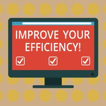 Word writing text Improve Your Efficiency. Business concept for increase Stock Illustration