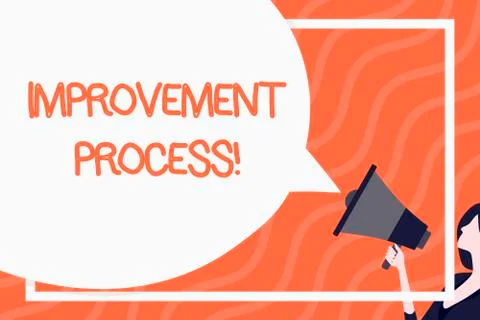Word writing text Improvement Process. Business concept for Ongoing effort to Stock Illustration