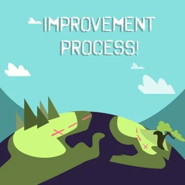Word writing text Improvement Process. Business concept for Ongoing effort to Illustrazione stock