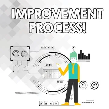 Word writing text Improvement Process. Business concept for Ongoing effort to Stockillustratie