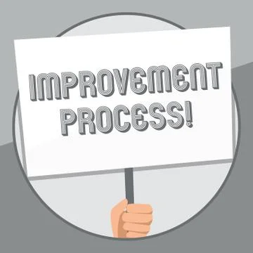 Word writing text Improvement Process. Business concept for Ongoing effort to Stockillustratie