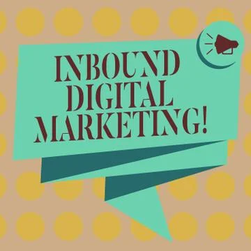Word writing text Inbound Digital Marketing. Business concept for elements used Stock Illustration
