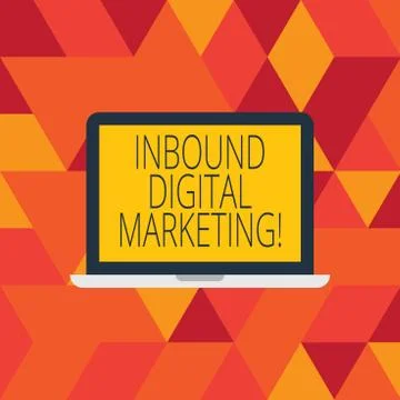 Word writing text Inbound Digital Marketing. Business concept for elements used Stock Illustration