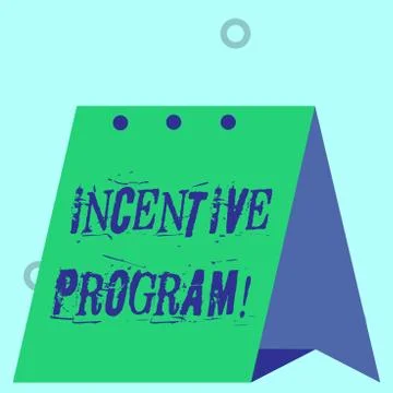 Word writing text Incentive Program. Business concept for specific scheme used Ilustración de archivo
