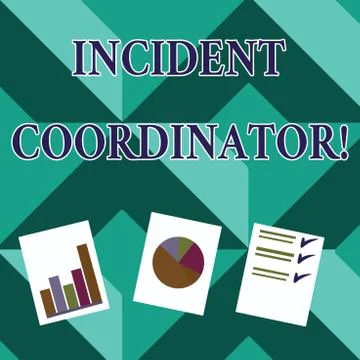 Word writing text Incident Coordinator. Business concept for responsible for the 스톡 일러스트