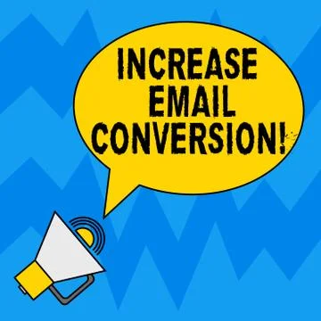 Word writing text Increase Email Conversion. Business concept for Action taking Stock Illustration