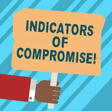 Word writing text Indicators Of Compromise. Business concept for artifact Illustrazione stock