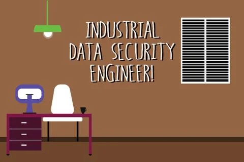 Word writing text Industrial Data Security Engineer. Business concept for Stock Illustration