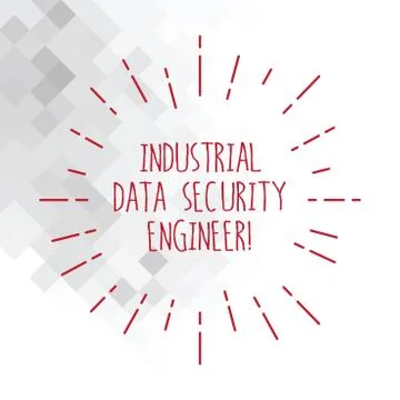 Word writing text Industrial Data Security Engineer. Business concept for Stock Illustration