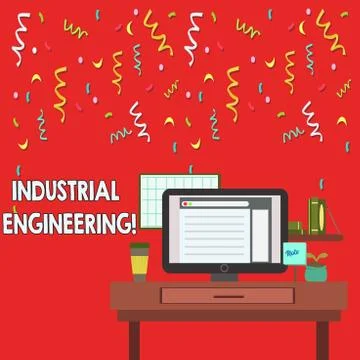 Word writing text Industrial Engineering. Business concept for field or study 库存插图