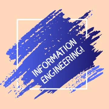 Word writing text Information Engineering. Business concept for deals with di Stock-Illustration