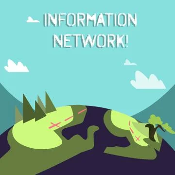Word writing text Information Network. Business concept for computers were 스톡 일러스트