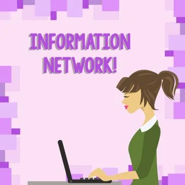 Word writing text Information Network. Business concept for computers were 스톡 일러스트