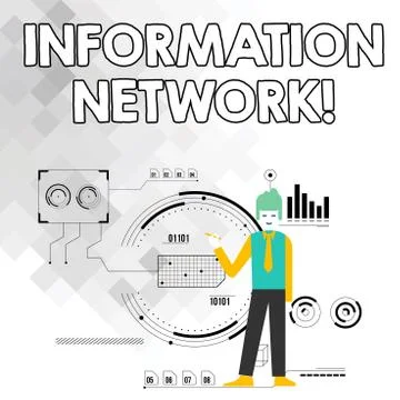 Word writing text Information Network. Business concept for computers were Stock Illustration