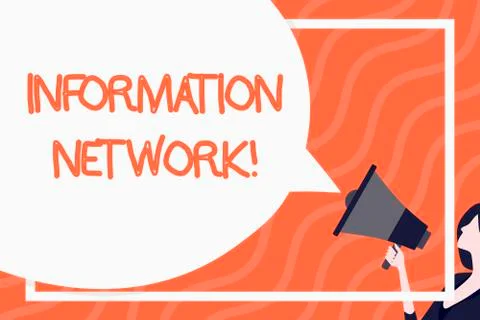 Word writing text Information Network. Business concept for computers were Stock Illustration