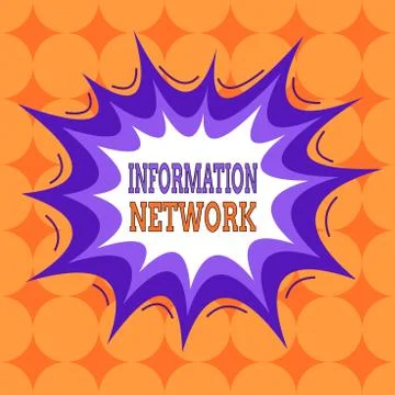 Word writing text Information Network. Business concept for computers were Stock Illustration