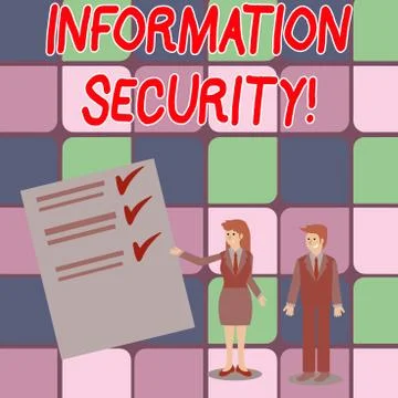 Word writing text Information Security. Business concept for protected against 스톡 일러스트
