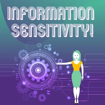 Word writing text Information Sensitivity. Business concept for data protecte Stock Illustration