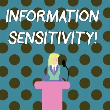 Word writing text Information Sensitivity. Business concept for data protecte Stock Illustration