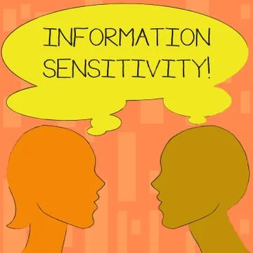 Word writing text Information Sensitivity. Business concept for data protecte Stock Illustration